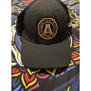 atlanta United Fc futbol soccer black hat New Era Small Medium Flex Fit